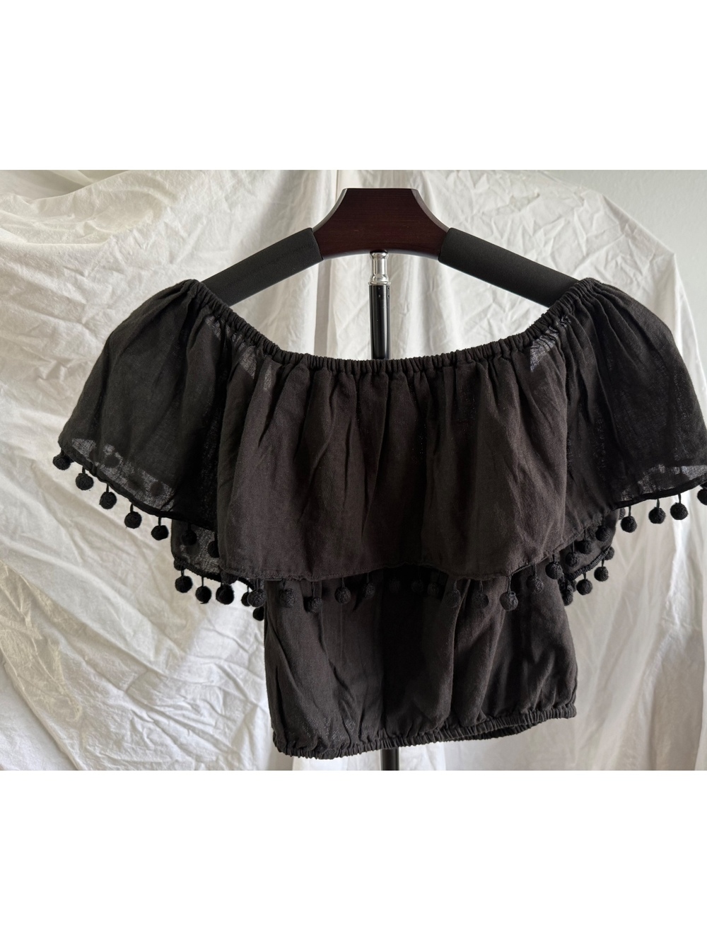 Buggy NYC Alexandra Half Top - Black XS/S (NWT)